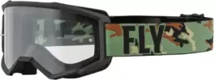Image of Fly Racing Focus Motocross Goggles, black-grey-green-brown, black-grey-green-brown