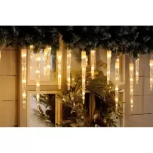 Image of Festive 24 Colour Changing Icicle Lights - White to Warm White