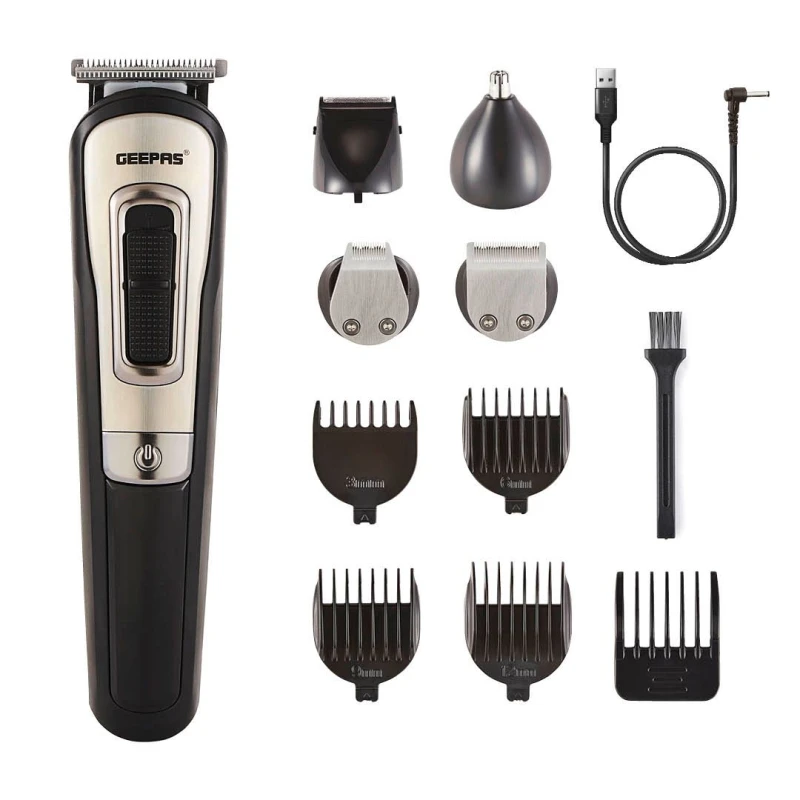Image of Geepas 11-in-1 Rechargeable Multi Grooming Kit Ultimate Grooming Trimmer Set Black