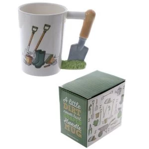Image of Trowel Shaped Handle Garden Mug