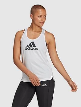 Image of adidas Big Logo Tank - White, Size 2Xs, Women