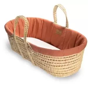 Image of Organic Palm Moses Basket - Rust Orange - Green - Clair De Lune