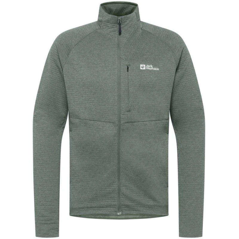 Image of Jack Wolfskin Mens JW Taiga Full Zip Fleece Slate Green male Small