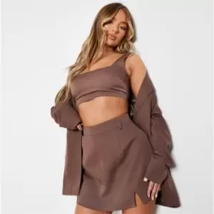 Image of I Saw It First Woven Tailored Skort - Brown