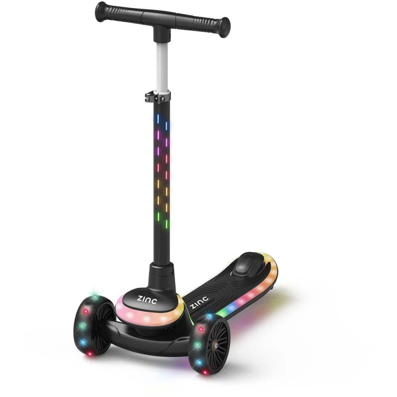Image of Zinc Zinc Three Wheeled Folding LED Scooter Neutral unisex One Size