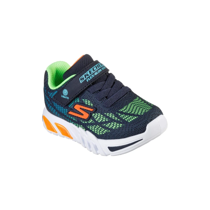 Image of Skechers Flex-Glow Child Boys Trainers Navy/Multi male C5 (22)