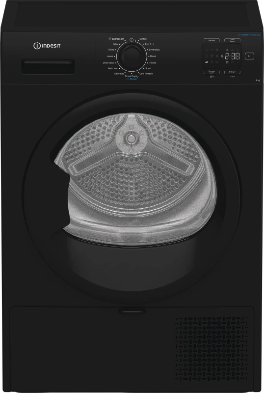 Image of Indesit C YSD 82D BB UK 8KG Heat Pump Tumble Dryer - Black - A+ Rated