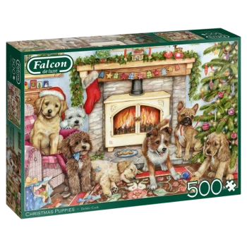Image of Falcon de luxe Christmas Puppies Jigsaw Puzzle - 500 Pieces