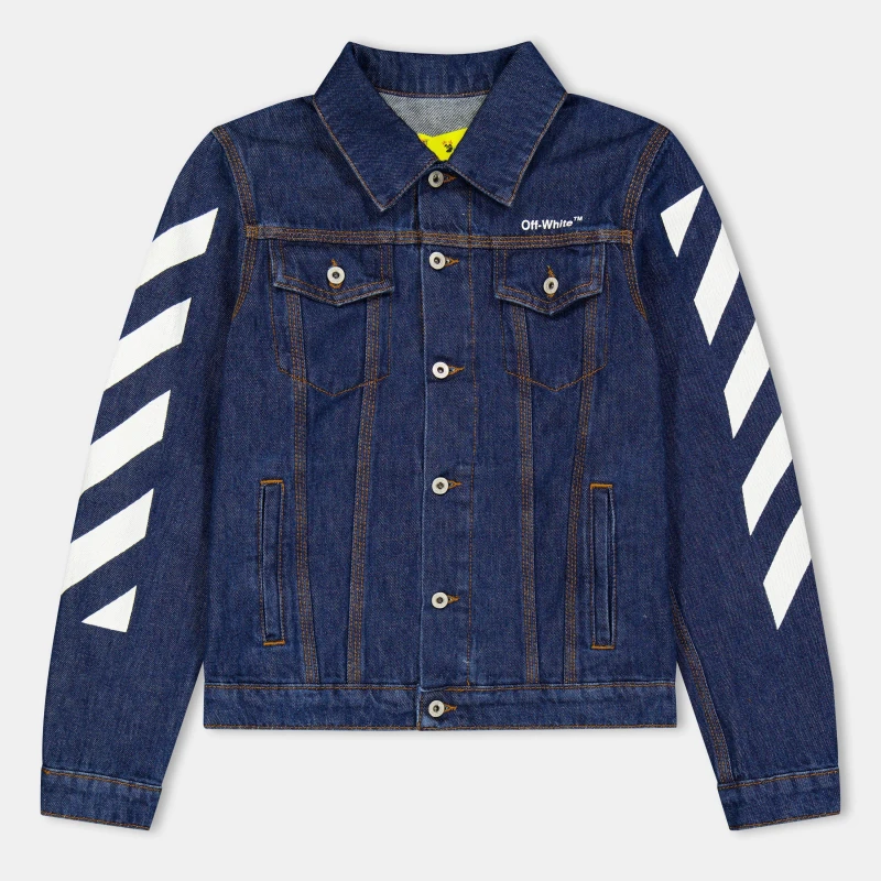 Image of Off White Kids Off-White Denim Jacket Blue/White male 10Y