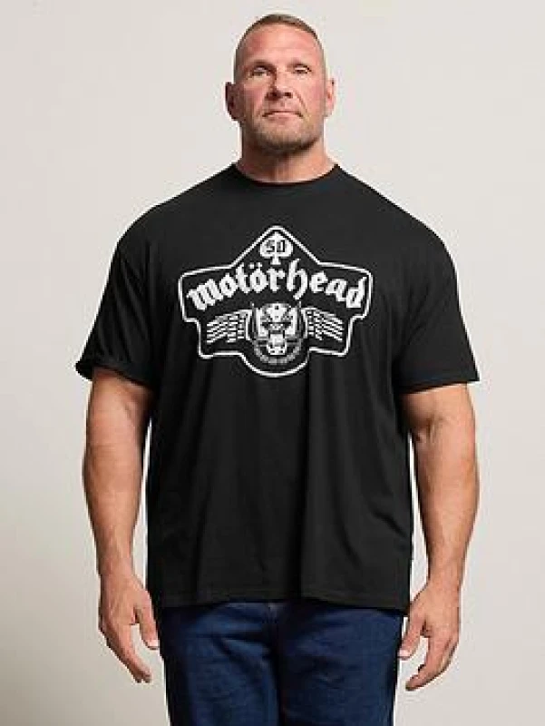 Image of BadRhino BadRhino Men Motorhead Graphic T-Shirt in Black Size: X-Large Black 1XL Male 5063589409874