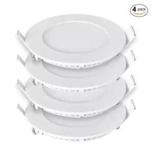 Image of 3W Recessed Round LED Mini Panel 85mm diameter (Hole Size 70mm), CE Driver, 90 Lm/Watt, RA 80, 3000K (Pack of 4)