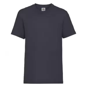 Image of Fruit Of The Loom Childrens/Kids Unisex Valueweight Short Sleeve T-Shirt (3-4) (Deep Navy)
