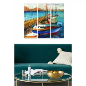 Image of MDF241191064 Multicolor Decorative MDF Painting (3 Pieces)