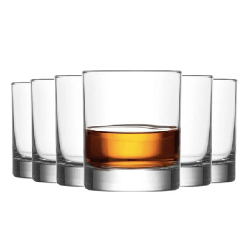 Image of LAV Ada Whisky Glasses - 305ml - Clear - Pack of 6 Clear unisex