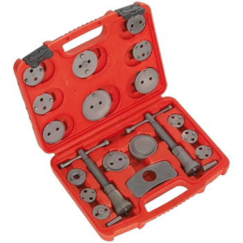 Image of Sealey 18 Piece Brake Piston Wind Back Tool Kit