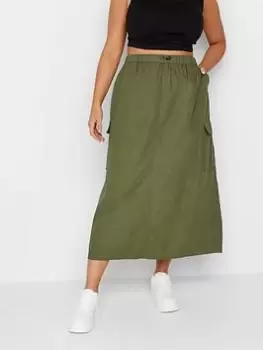 Image of Yours Parachute Style Skirt Green, Size 20, Women