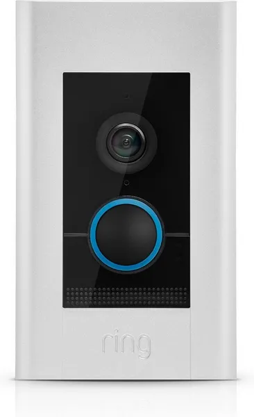 Image of ring 4574672 IP video door intercom LAN, WiFi Complete kit Detached Nickel (satin), Pearl white, Black