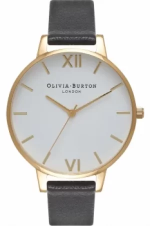 Image of Ladies Olivia Burton Big White Dial Watch OB16BDW17