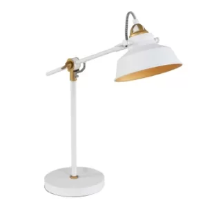 Image of Nove Desk Task Lamp White Matt, Gold
