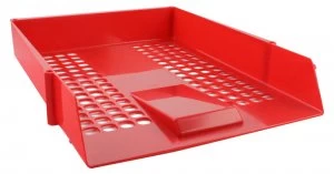 Image of Q-Connect Letter Tray Plastic Red