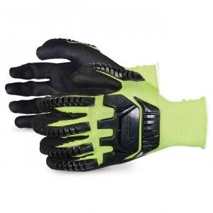 Image of Superior Glove Dexterity Hi Vis Anti Impact Size 08 Pair Yellow Ref
