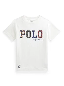 Image of Ralph Lauren Boys Polo Logo Short Sleeve T Shirt - White, Size 8 Years=S