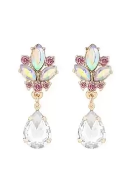 Image of Mood Mood Rose Gold Pink Aurora Borealis Crystal Vintage Peardrop Earrings