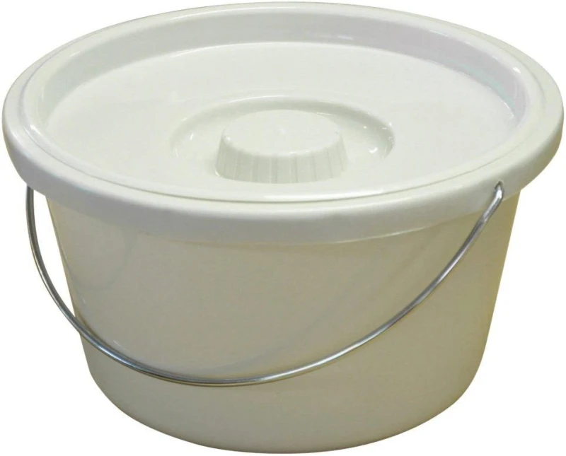 Image of Aidapt 7.5Ltr Commode Bucket and Lid Grey