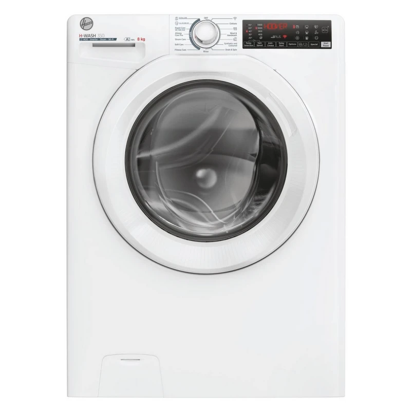 Image of Hoover H-Wash 350 8kg Smart Washing Machine, 1400rpm, White, WiFi, A-Rated 31019882 White