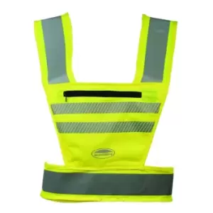 Image of Weatherbeeta Childrens/Kids Reflective Bib (L) (Hi Vis Yellow) - Hi Vis Yellow