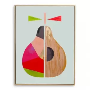 Image of Pn Home - Abstract Wall Art Hand Finished Framed Canvas Print Home Decoration Piece a Slice Of Pear Framed Print