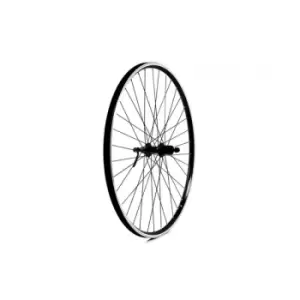 Image of ETC Rear Wheel Hybrid/City 700C Alloy Double Wall Black Hybrid Cassette Quick Release 6 Bolt Disc Hub