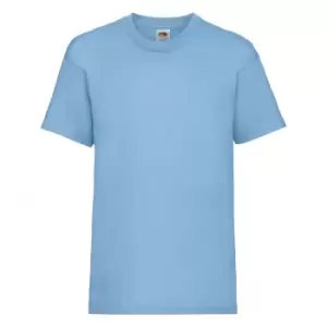 Image of Fruit Of The Loom Childrens/Kids Unisex Valueweight Short Sleeve T-Shirt (5-6) (Sky Blue)