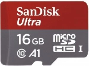 Image of SanDisk Ultra MicroSDHC Memory Card 98MBs Class 10 UHS-I 16GB