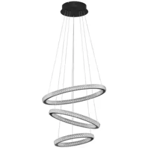 Image of Merano - Hawaii Integrated LED Pendant Ceiling Light Sandy Black Aluminium LED 69W 3900Lm 3000K