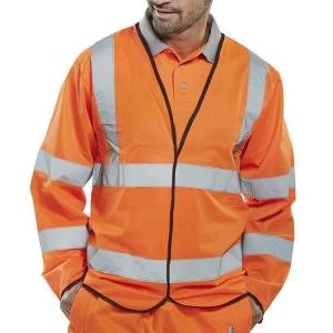 Image of B Seen High Visibility Long Sleeve Jerkin XL Orange Ref PKJENGORXL Up