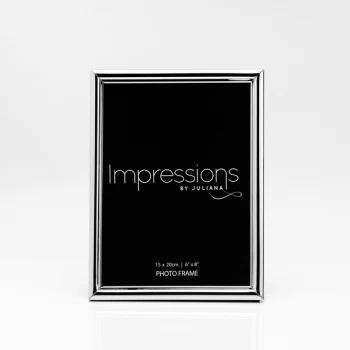 Image of 6" x 8" - Silver Plated Photo Frame with Bevelled Edge