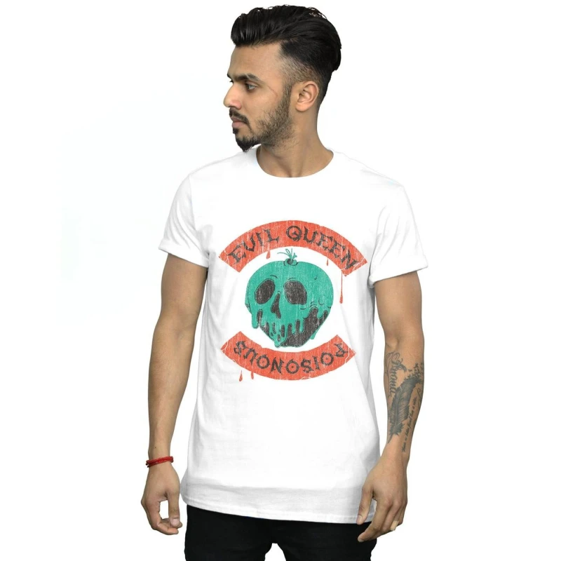 Image of Disney Men Poisonous Skull Apple T-Shirt in White Size: Small White S Male 5059400745238