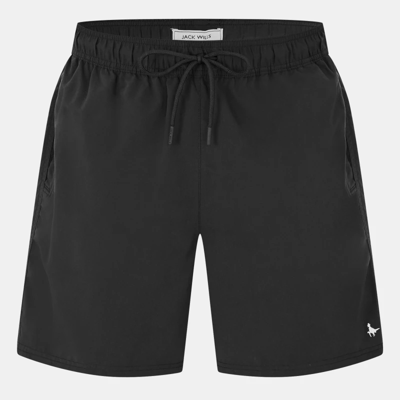 Image of Jack Wills Mid-Length Swim Shorts Mens Black male 2XS