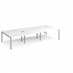 Image of Adapt II Sliding top Triple Back to Back Desk s 3600mm x 1600mm - silve