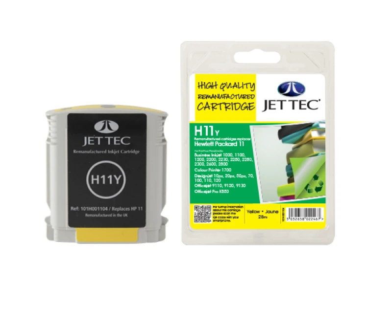 Image of Jet Tec H11Y ink cartridge Standard Yield Yellow