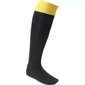Image of Euro Mens Football Socks (7 UK-11 UK) (Black/Amber)