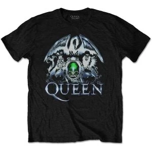 Image of Queen - Metal Crest Unisex Medium T-Shirt - Black