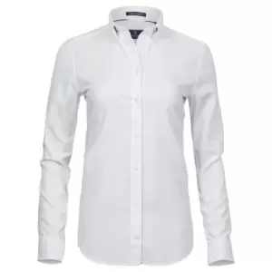 Image of Tee Jays Womens/Ladies Perfect Long Sleeve Oxford Shirt (XS) (White)