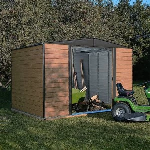 Image of Rowlinson 10 x 6 Woodvale Metal Apex Shed With Floor