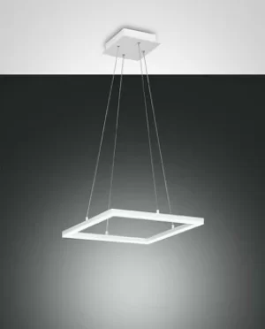 Image of Bard LED Integrated Pendant Ceiling Light Light White Glass