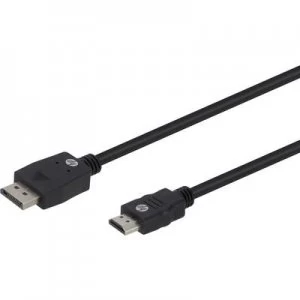 Image of HP HDMI Cable 1x DisplayPort plug 1x HDMI plug 3m Black
