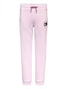 Image of Tommy Hilfiger Girls Heritage Logo Jogger - Pink