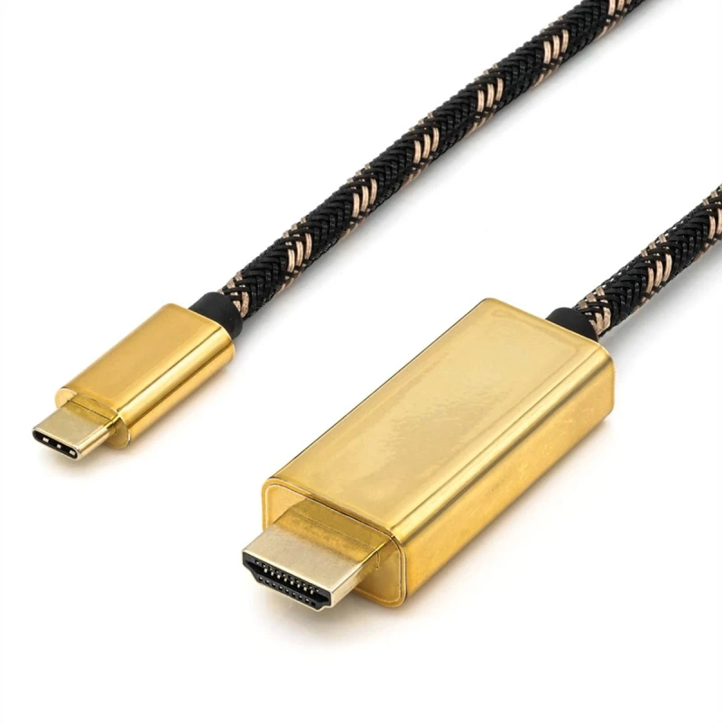 Image of ROLINE 11.04.5847 USB graphics adapter 3840 x 2160 pixels Black. Gold