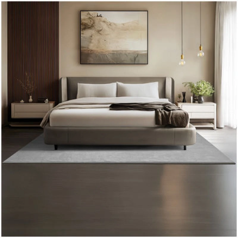 Image of Tectake Rug Zonelle - Short Pile And Ultra-Soft, Rectangular Or Round 160 X 230 Cm - Grey